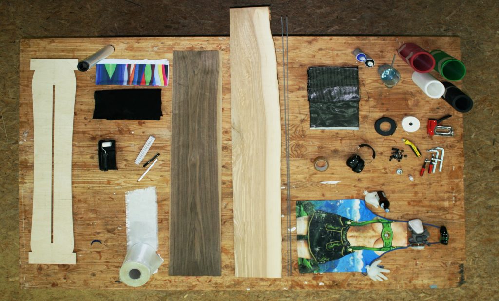 components of a ski / Komponenten eines Ski