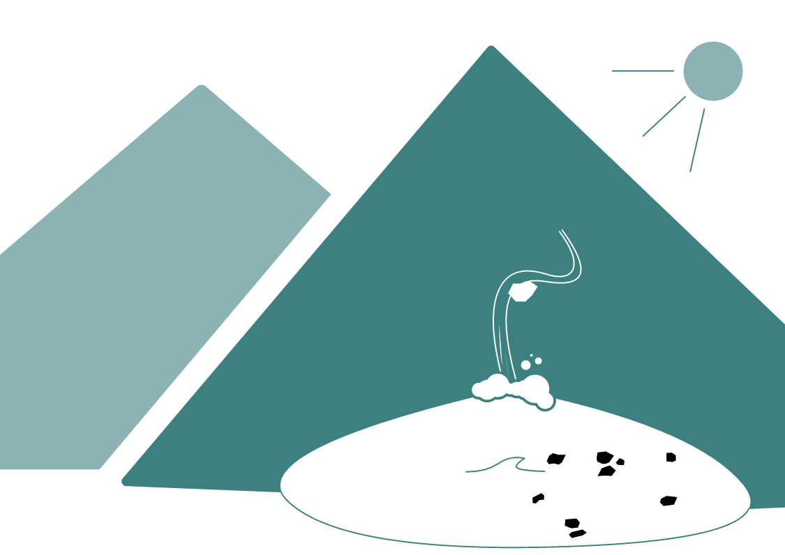 Microplastic from slopes in rivers